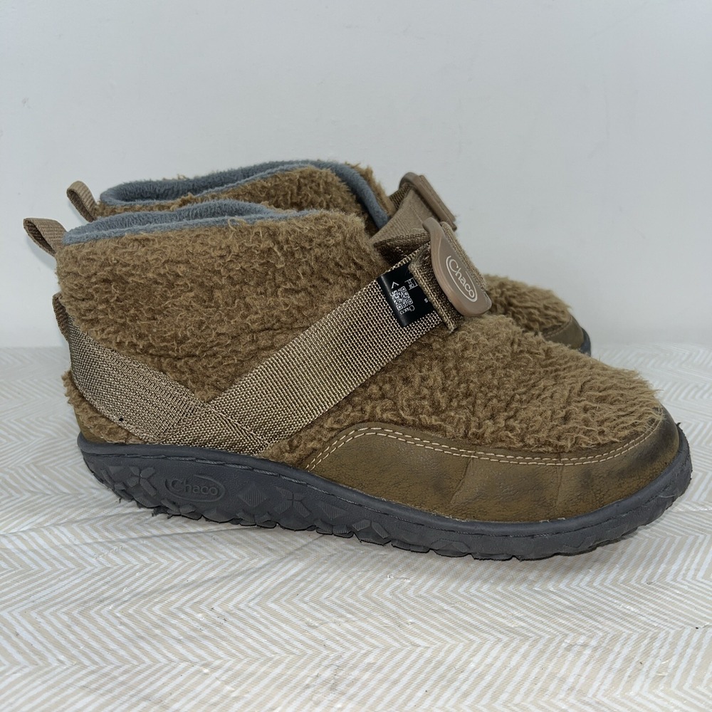 Chaco Ramble Puff Kids Booties Slippers Size 2 EU 33 Trekking Brown Sherpa Warm